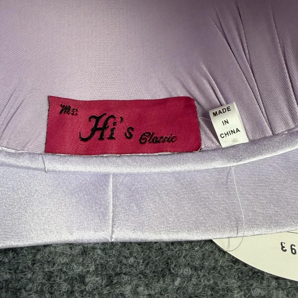 Mr. Hi's Classic Hat Cloche Womens Purple Satin Ruffle Sequin Derby Party Church